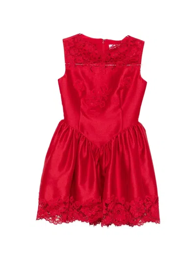 Self-portrait Lace-trim Mini Dress In Multi