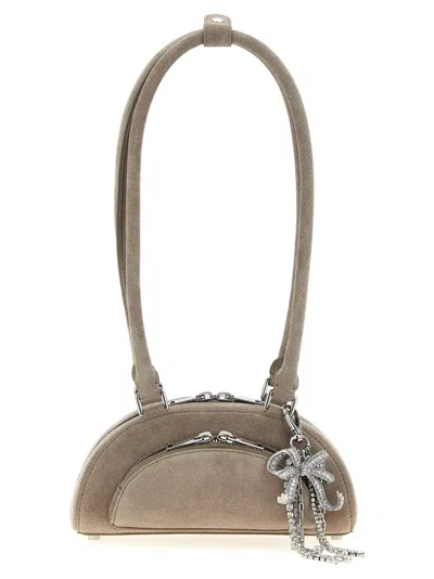 Self-portrait Lamb Leather Shoulder Women's Bag In Pink