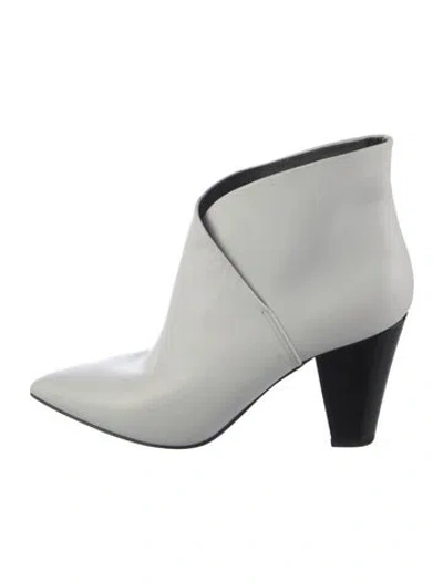 Pre-owned Self-portrait Leather Boots In White