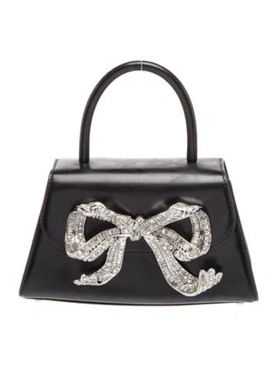 Pre-owned Self-portrait Leather Evening Bag In Black