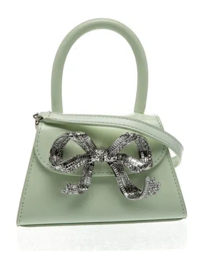 Pre-owned Self-portrait Leather Evening Bag In Green