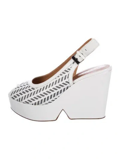 Pre-owned Self-portrait Leather Lasercut Accents In White