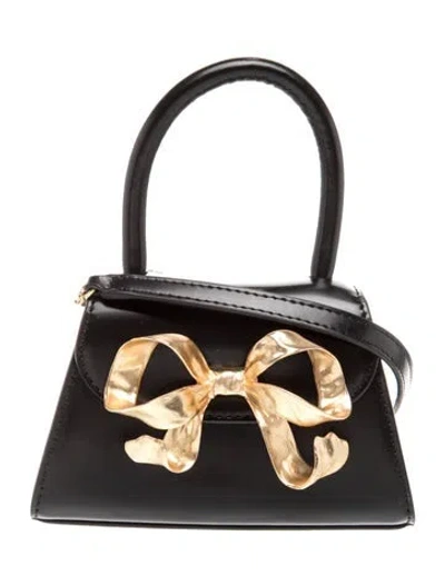 Pre-owned Self-portrait Leather Shoulder Bag In Black