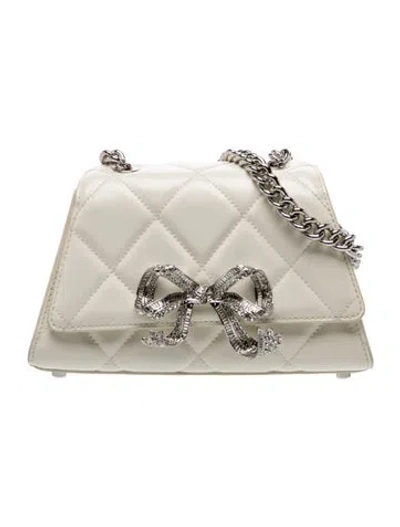 Pre-owned Self-portrait Leather Shoulder Bag In Neutral