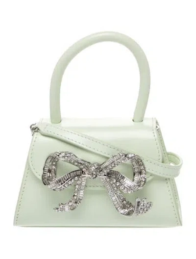 Pre-owned Self-portrait Leather Top Handle Bag In Green
