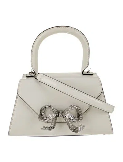 Pre-owned Self-portrait Leather Top Handle Bag In White