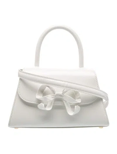Pre-owned Self-portrait Leather Top Handle Bag In White