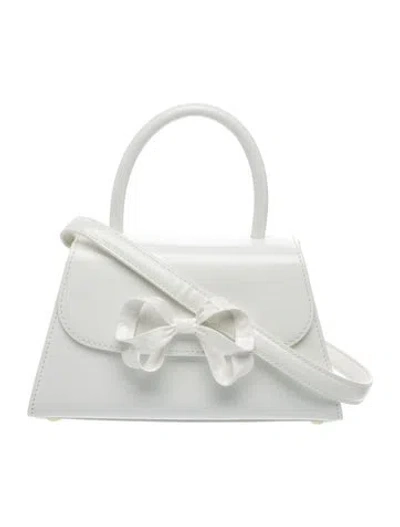 Pre-owned Self-portrait Leather Top Handle Bag In White