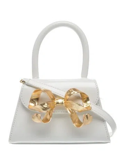 Pre-owned Self-portrait Leather Top Handle Bag In White