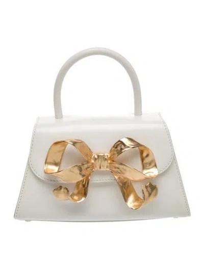 Pre-owned Self-portrait Leather Top Handle Bag In White