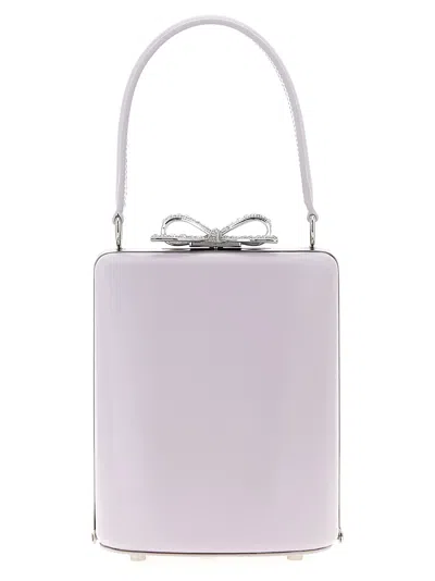 Self-portrait 'lilac Leather Mini Bow' Handbag In Purple