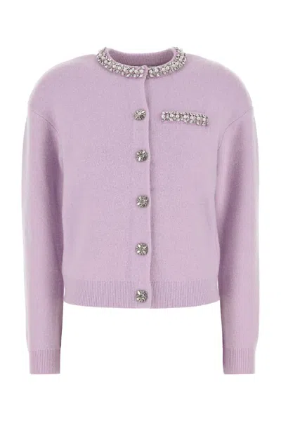 Self-portrait Lilac Wool Blend Sweaters In Purple