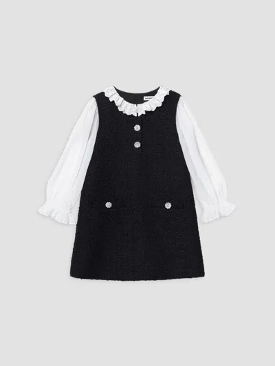 Self-portrait Little Girl's & Girl's Bouclé Lace Frill Dress In Multi