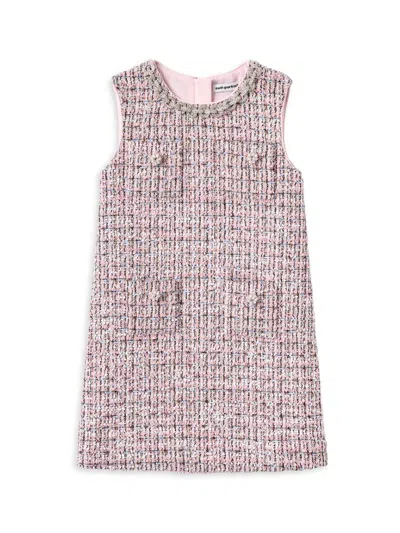 Self-portrait Kids' Little Girl's & Girl's Boucle Shift Dress In Pink