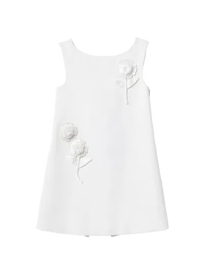 Self-portrait Little Girl's & Girl's Embellished Floral Crepe Minidress In White