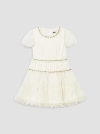 Self-portrait Little Girl's & Girl's Tulle Tiered Dress In White