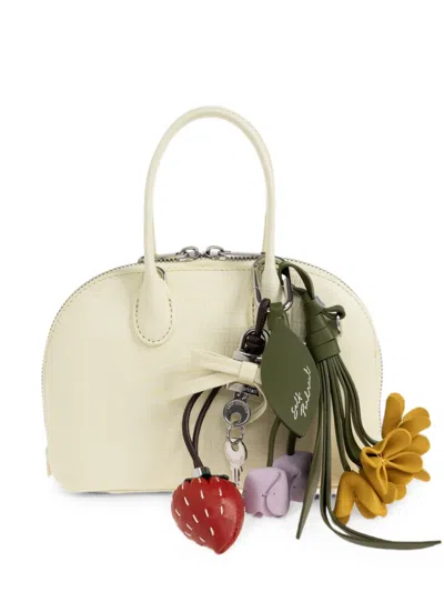 Self-portrait Lizard-effect Bowling Mini Bag In Neutral