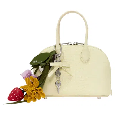 Pre-owned Self-portrait Lizard-embossed Leather Shoulder Bag � Yellow