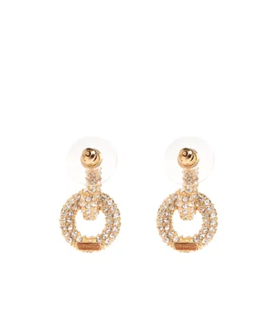 Self-portrait Logo Earrings In Golden