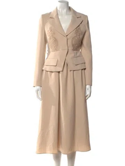 Pre-owned Self-portrait Long Dress In Neutral