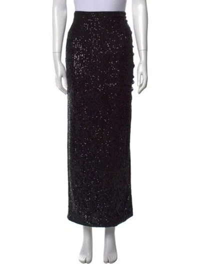 Pre-owned Self-portrait Long Skirt In Black