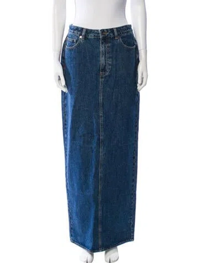 Pre-owned Self-portrait Long Skirt W/ Tags In Blue