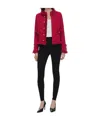 Self-portrait Long-sleeve Jacket In Red