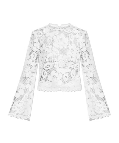 Self-portrait Long-sleeved T-shirt In White