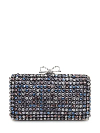 Self-portrait Metallic Mini Clutch Bag In Multi Coloured
