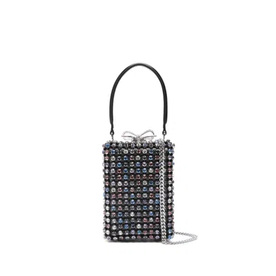 Self-portrait Micro Crystal-embellished Tote Bag In Black
