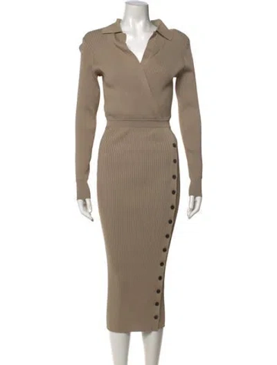 Pre-owned Self-portrait Midi Length Dress W/ Tags In Neutral