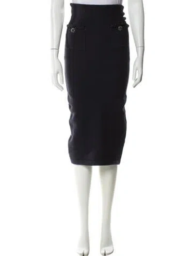 Pre-owned Self-portrait Midi Length Skirt In Blue