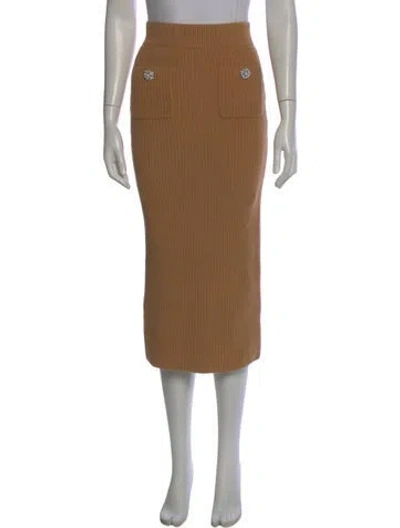 Pre-owned Self-portrait Midi Length Skirt In Neutral