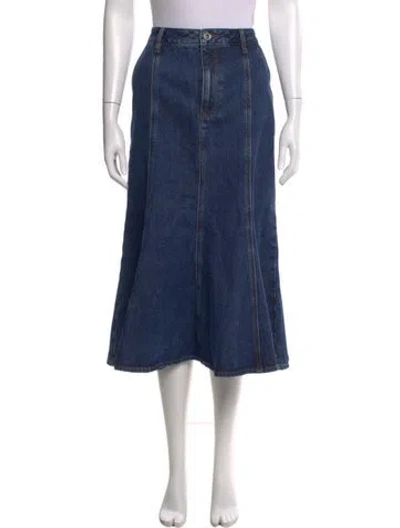 Pre-owned Self-portrait Midi Length Skirt W/ Tags In Blue