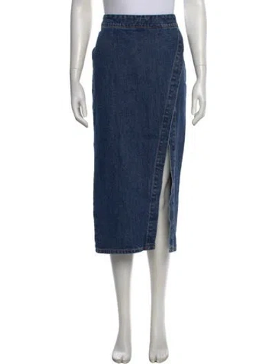 Pre-owned Self-portrait Midi Length Skirt W/ Tags In Blue