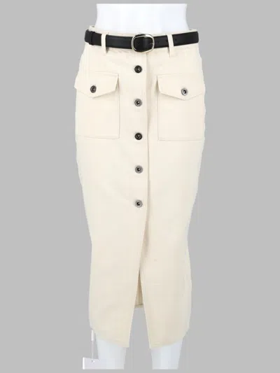 Self-portrait Mid-length Skirt With Elegant Design In Beige
