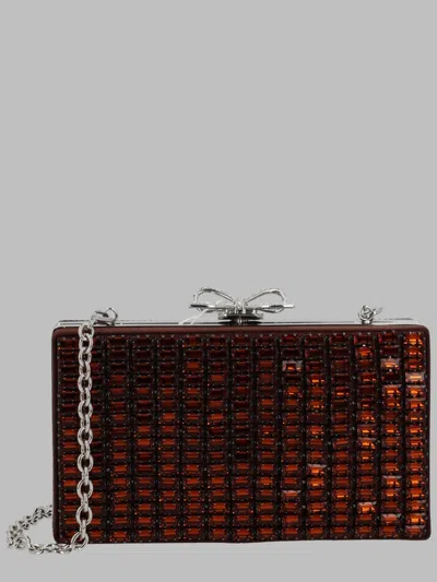 Self-portrait Mini Clutch Bag In Brown