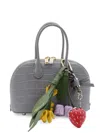 Self-portrait Mini Croc-effect Leather Tote Bag In Pattern
