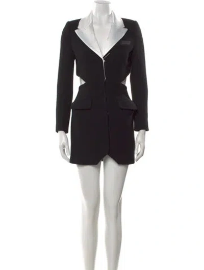 Pre-owned Self-portrait Mini Dress In Black