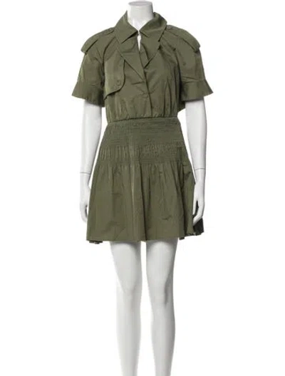 Pre-owned Self-portrait Mini Dress In Green