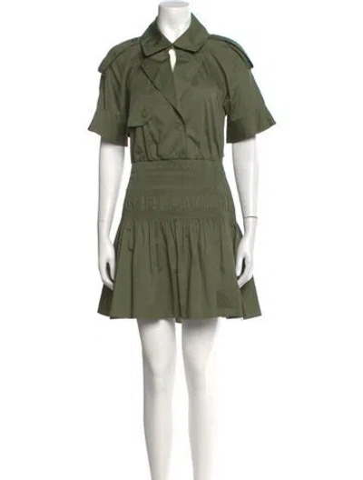Pre-owned Self-portrait Mini Dress In Green
