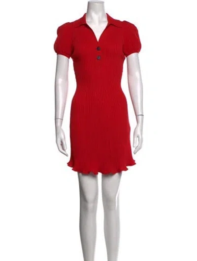 Pre-owned Self-portrait Mini Dress In Red