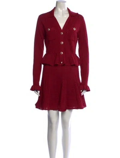 Pre-owned Self-portrait Mini Dress W/ Tags In Red