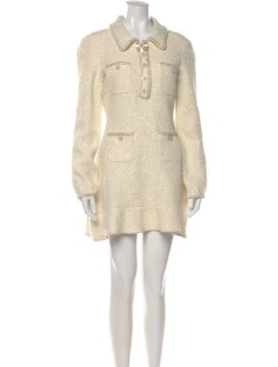 Pre-owned Self-portrait Mini Dress W/ Tags In White