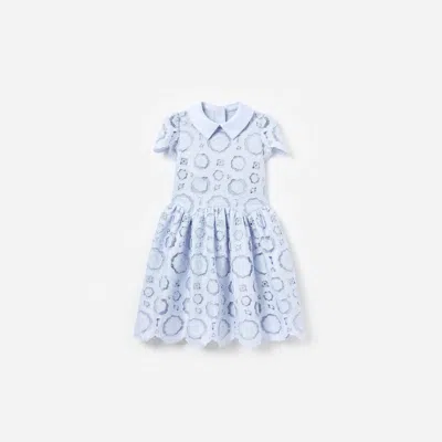 Self-portrait Mini Dress With 3d Floral Accents In Blue