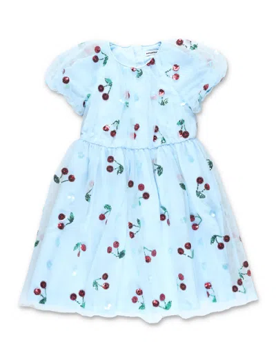 Self-portrait Mini Dress With Enchanted Elegance For Girls In Blu