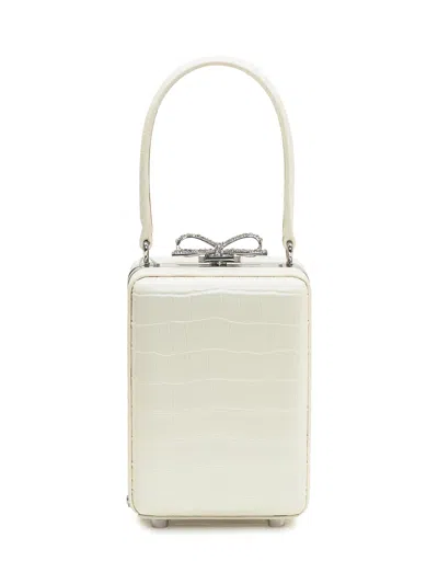 Self-portrait Mini Leather Clutch Bag In White