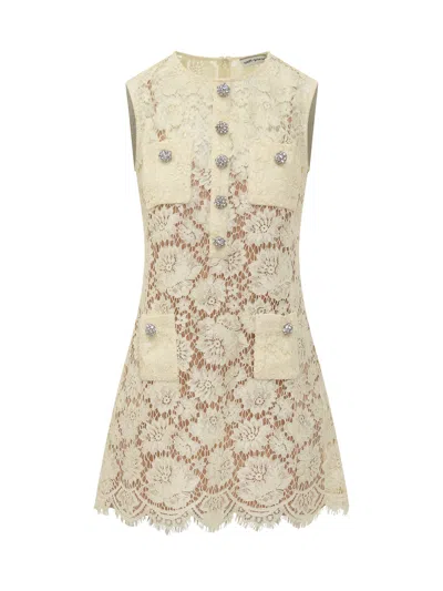 Self-portrait Mini Pizzo Embroidered Suit In Yellow