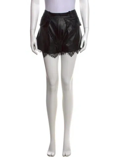 Pre-owned Self-portrait Mini Shorts In Black