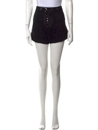 Pre-owned Self-portrait Mini Shorts In Black